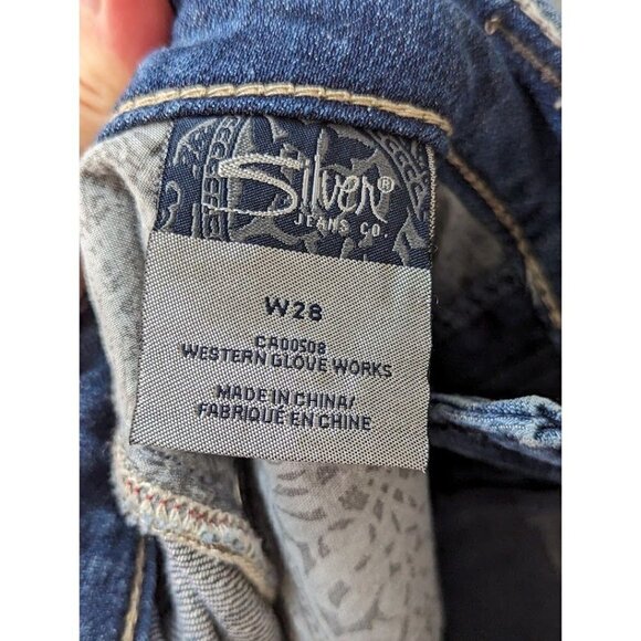 Silver Jeans Shorts Low Rise Indigo Cuffed Denim Straight Women's 28 NEW - Picture 6 of 7